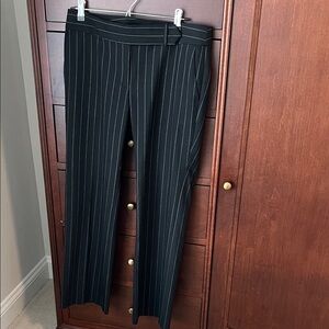 LOFT women’s black Pinstripe Trousers 6P